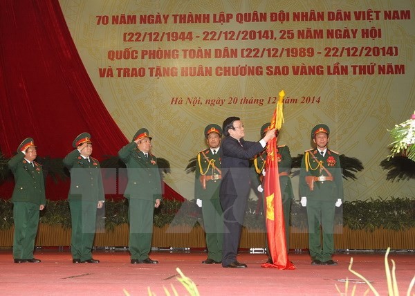 人民軍創立70周年記念式典 - ảnh 1