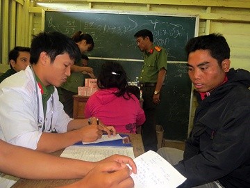 公安省の青年団、ラオスでボランティア活動を行う - ảnh 1