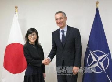 稲田防衛相とＮＡＴＯ事務総長が会談 連携で一致 - ảnh 1