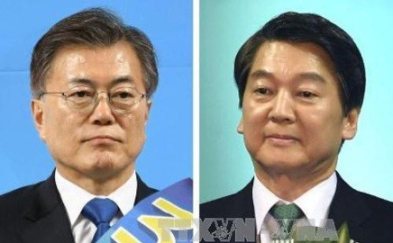 選挙運動、正式スタート＝野党の「２強対決」－各候補が第一声・韓国大統領選 - ảnh 1