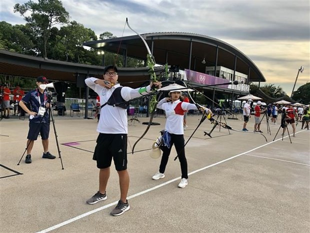 女子アーチェリー、ベトナム代表トップバッターで出場＝東京五輪 - ảnh 1