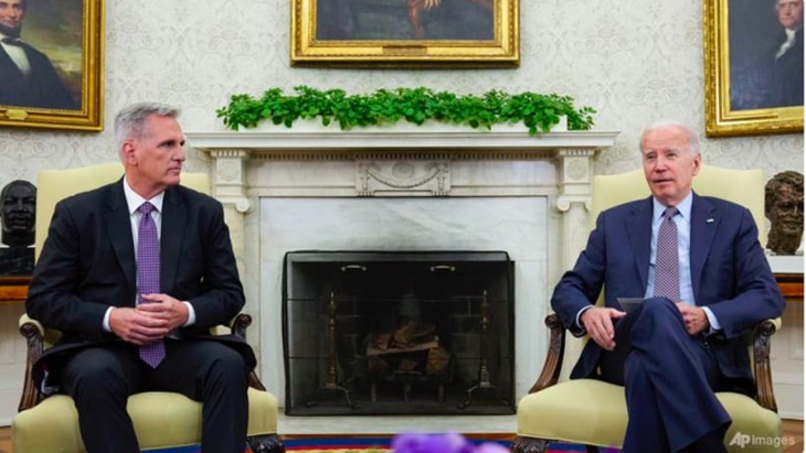 債務上限 議会審議に「良い感触」　米バイデン大統領 - ảnh 1