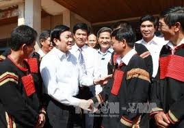 Presiden Vietnam Truong Tan Sang mengadakan temu kerja dengan Mahkamah Rakyat dan Kejaksaan Rakyat  provinsi Dac Lac - ảnh 1