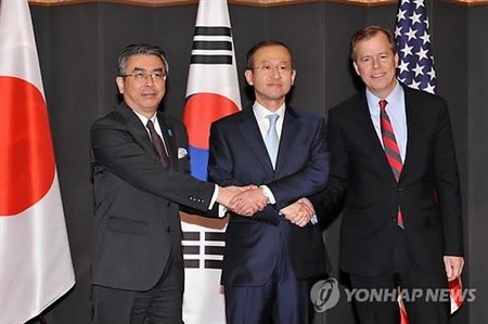 Republik Korea, Jepang dan Amerika Serikat membahas situasi semenanjung Korea - ảnh 1