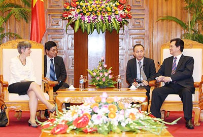 PM Vietnam Nguyen Tan Dung menerima Dubes Jerman Jutta Fransh - ảnh 1