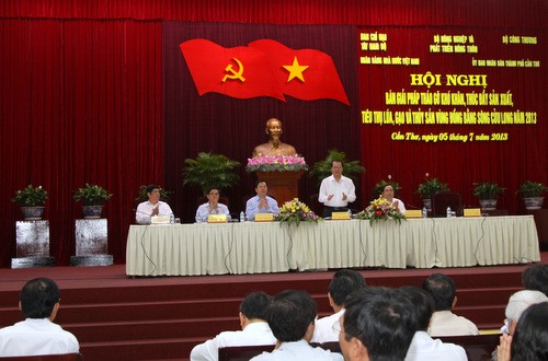 Konferensi untuk membahas solusi mengatasi kesulitan bagi perikanan di daerah dataran rendah sungai Mekong.   - ảnh 1