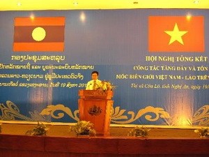  Konferensi evaluasi atas pekerjaan mengerapkan dan memugar tonggak perbatasan Vietnam-Laos - ảnh 1