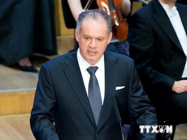 Presiden Slovakia, Andrej Kiska memberikan apresiasi terhadap prestasi-prestasi perkembangan Vietnam - ảnh 1