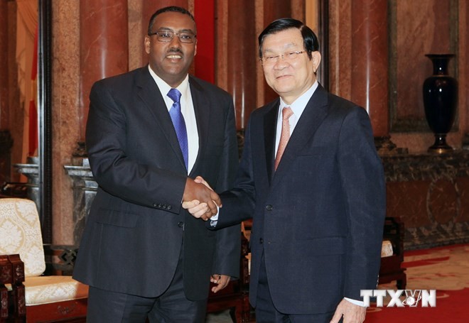 Presiden Vietnam, Truong Tan Sang menerima Deputi PM Ethiopia, Demeke Mekonnen - ảnh 1