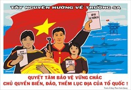 Gambar agitasi  tentang tema  revolusi-modal bernilai dari seni rupa Vietnam - ảnh 2