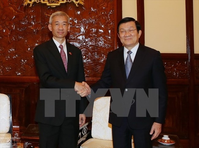 Presiden Vietnam, Truong Tan Sang menerima Dubes Thailand sehubungan dengan akhir masa baktinya di Vietnam - ảnh 1