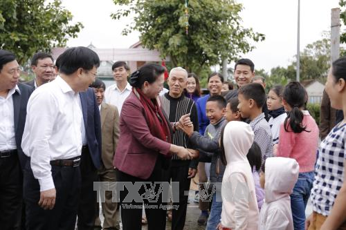 Ketua MN Vietnam, Nguyen Thi Kim Ngan menghadiri Hari Persatuan Besar Nasional  di Kecamatan Kim Lien, Provinsi Nghe An - ảnh 1