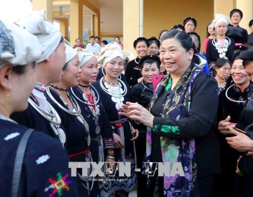 Wakil Harian Ketua MN Vietnam, Tong Thi Phong  melakukan  kunjungan kerja di provinsi Tuyen Quang - ảnh 1