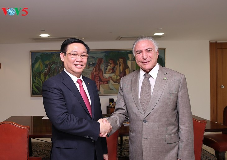 Deputi PM Viet Nam, Vuong Dinh Hue melakukan kunjungan resmi di Brasil - ảnh 1