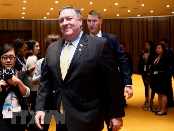 Menlu Mike Pompeo: Mengenakan lagi sanksi  merupakan pilar penting dalam kebijakan terhadap Iran - ảnh 1