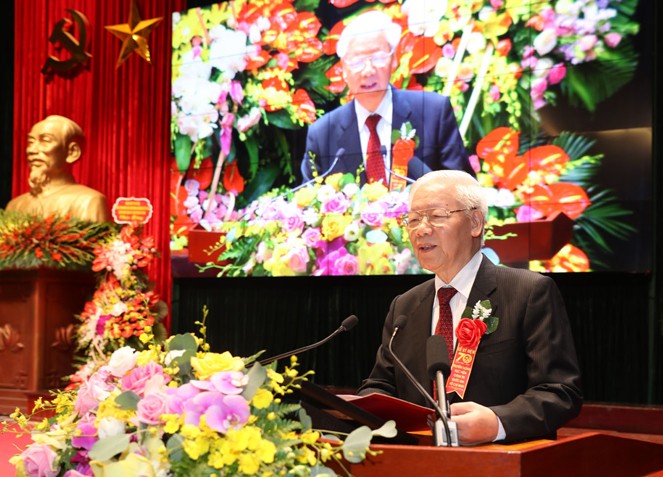 Sekjen, Presiden Viet Nam, Nguyen Phu Trong menghadiri acara peringatan HUT ke-70 berdirinya Akademi Politik Nasional Ho Chi Minh - ảnh 1