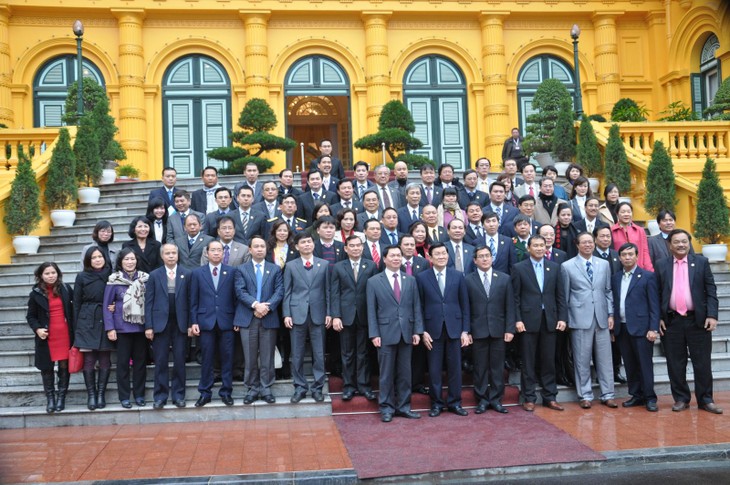 Truong Tan Sang rencontre les entreprises lauréates des prix Marques nationales - ảnh 1