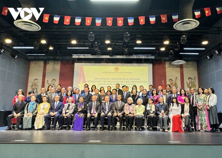 General Secretary and President To Lam meets Vietnamese community in France - ảnh 2