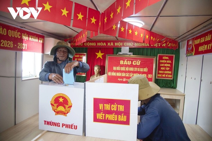 Island residents cast early ballots - ảnh 2