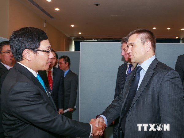 Deputy PM Pham Binh Minh continues with bilateral meetings - ảnh 1