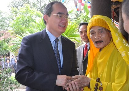 VFF President greets Vietnam Buddhist Sangha - ảnh 1