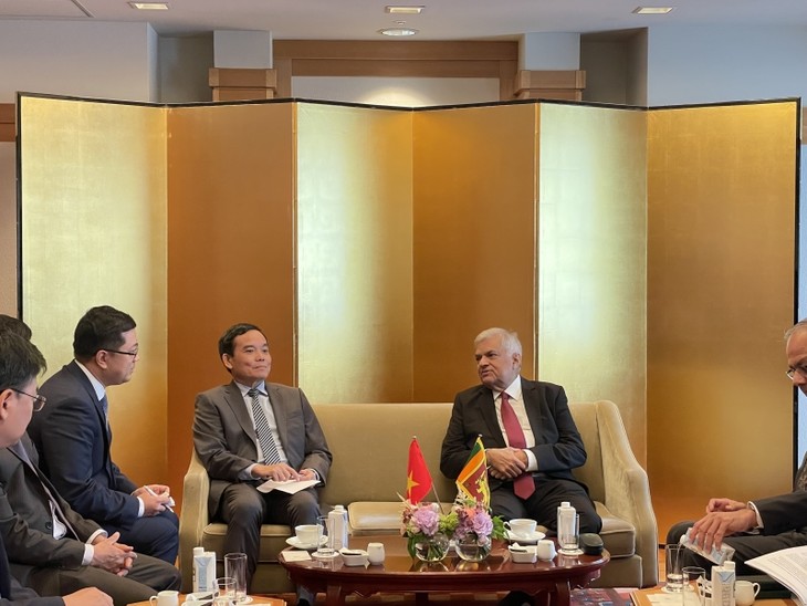 Deputy PM meets Sri Lanka President, Japan House Speaker - ảnh 1