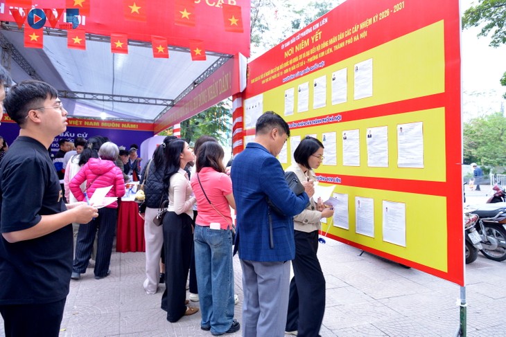 Người dân Hà Nội phấn khởi thực hiện quyền công dân trong ngày bầu cử - ảnh 6