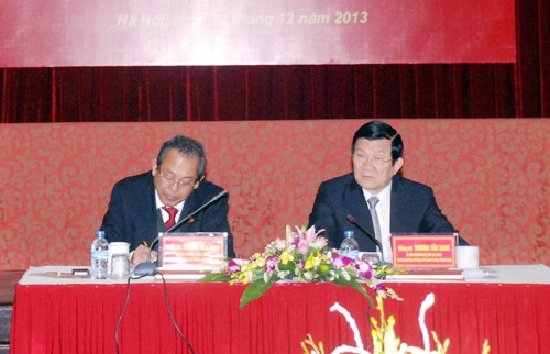 サン国家主席、最高人民裁判所の指導部と会合 - ảnh 1