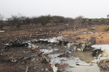 アルジェリア航空機のブラックボックス回収」オランド仏大統領 - ảnh 1