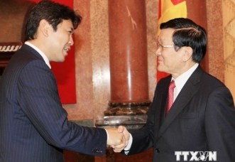 サン国家主席、自民党青年局局長と会見 - ảnh 1