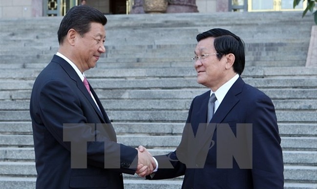 越中の指導者、国交樹立にあたり　祝電を交わす - ảnh 1