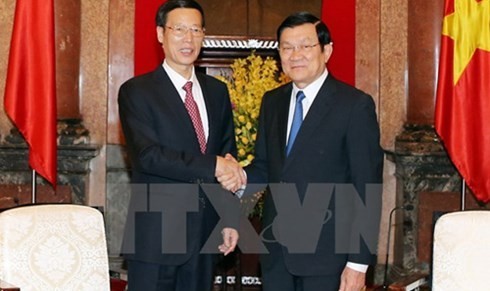 サン国家主席、中国の国務院常務副総理と会見 - ảnh 1