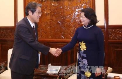 ティン国家副主席、在ベトナム日本国の梅田大使と会見 - ảnh 1