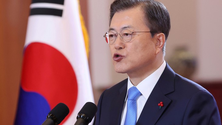 韓国大統領　新年の辞を発表　全国民へのワクチン無料接種を推進 - ảnh 1