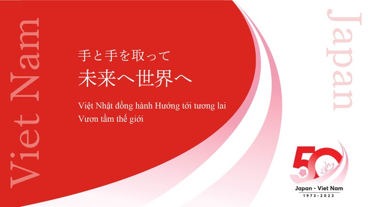 日越外交関係樹立50周年のキービジュアルの完成 - ảnh 1