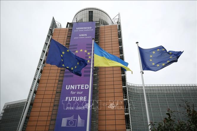 EU首脳、防衛力強化で合意　ウクライナ継続支援を確約 - ảnh 1