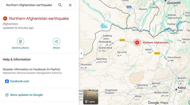 アフガニスタン北部 M6.3の地震 これまでに8人死亡 180人けが - ảnh 1