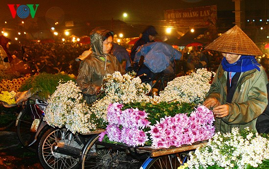 临近春节的河内广安花市 - ảnh 3