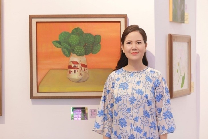 展现莲花纯洁美的美术展 - ảnh 3