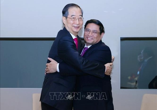 范明政会见世界经济论坛执行主席，韩国总理，乌克兰总统和比利时首相 - ảnh 2