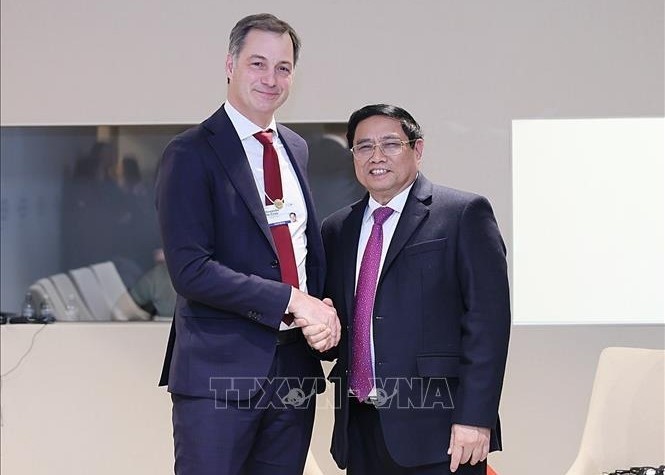 范明政会见世界经济论坛执行主席，韩国总理，乌克兰总统和比利时首相 - ảnh 3