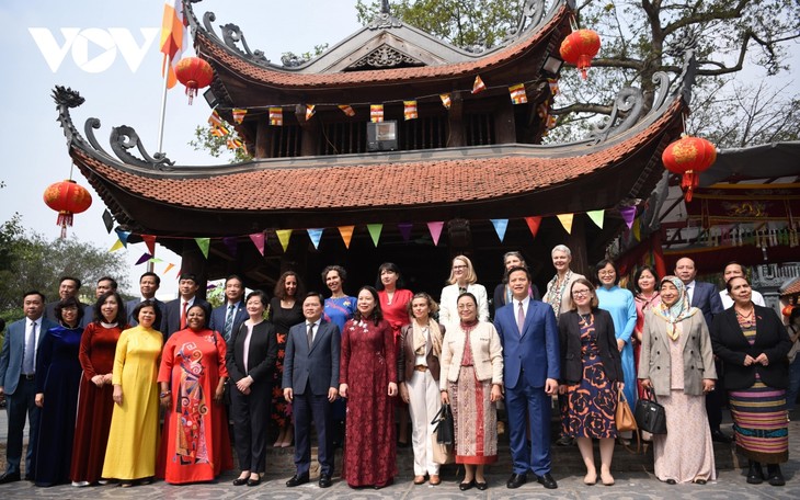 国家副主席武氏映春会见各国和国际组织驻越女大使 - ảnh 1