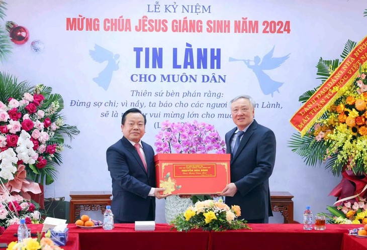 越南政府常务副总理阮和平向河内各个宗教组织致以圣诞祝贺 - ảnh 1