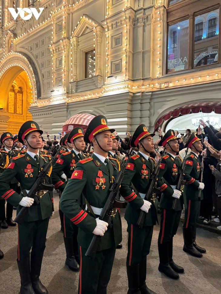 越南士兵参加红场阅兵彩排 - ảnh 2
