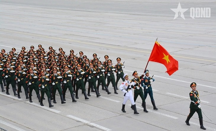 越南士兵参加红场阅兵彩排 - ảnh 1