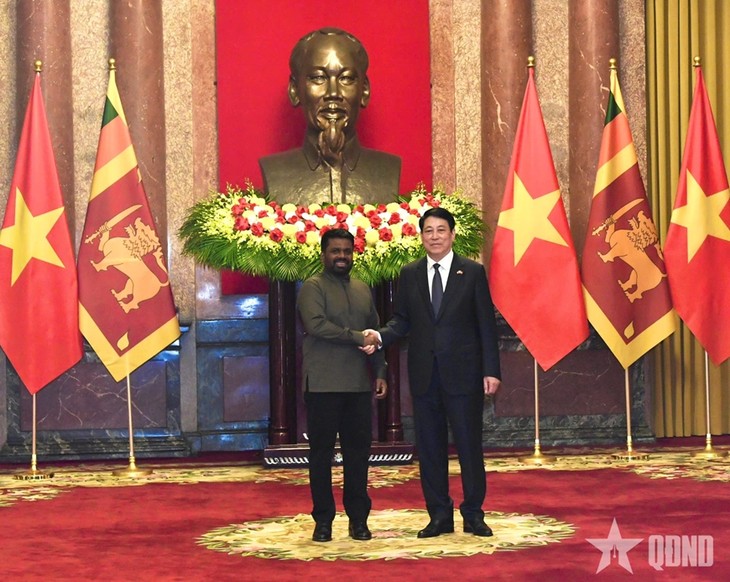 国家主席梁强举行仪式欢迎斯里兰卡总统访问越南 - ảnh 4