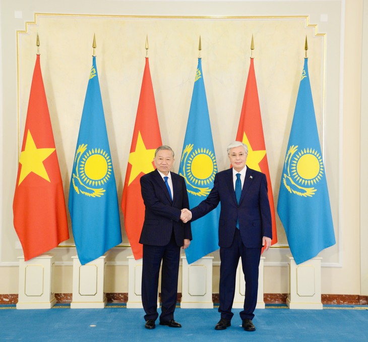 苏林出席哈萨克斯坦总统举行的欢迎仪式 - ảnh 6