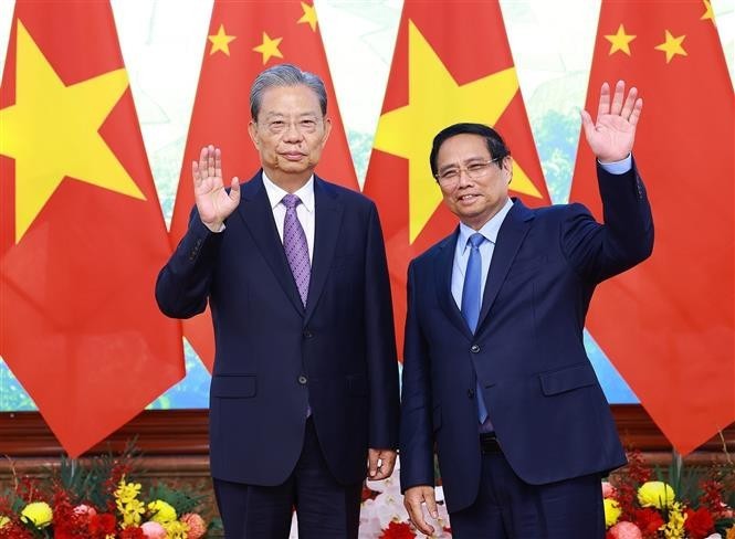 范明政会见中国全国人大常委会委员长赵乐际 - ảnh 1