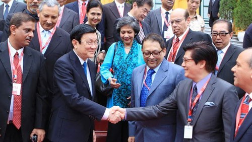 Presiden Vietnam, Truong Tan Sang menerima delegasi peserta Kongres Periklanan Asia - ảnh 1