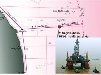 Vietnam memprotes Tiongkok yang membawa anjungan pengeboran ke wilayah laut kepulauan Hoang Sa - ảnh 1